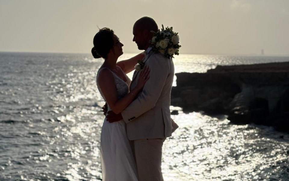 Hochzeitspaar in Zypern, Ammos Beach