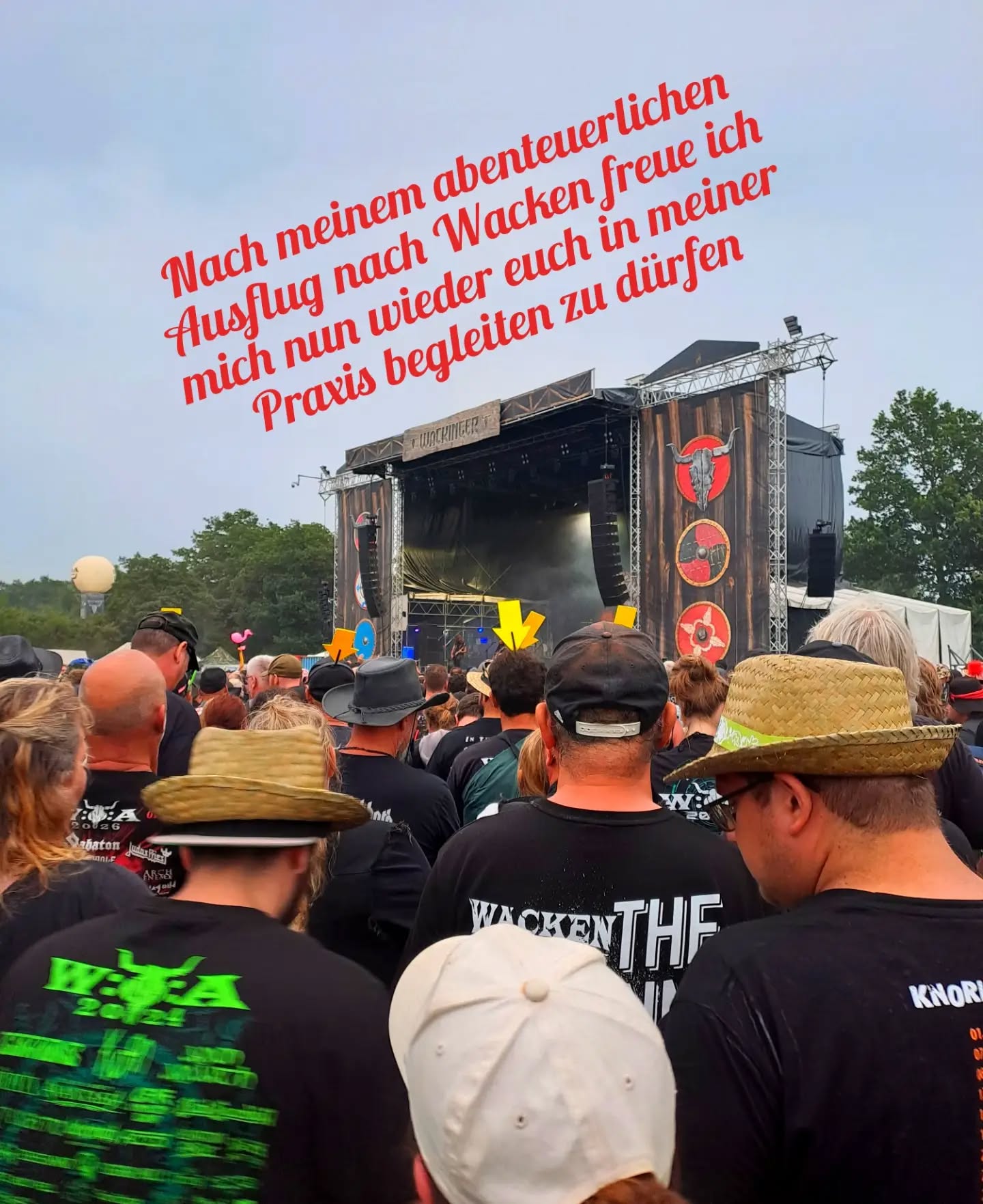 Zurück aus Wacken. ?

Diesmal war es weniger eine Schlammschlacht als vielmehr eine Hitze- und Staubschlacht. ??️

Trotzdem waren es ein paar Tage voller Musik, Begegnungen und einer ganz besonderen Atmosphäre.

Solche Auszeiten erinnern mich daran, 