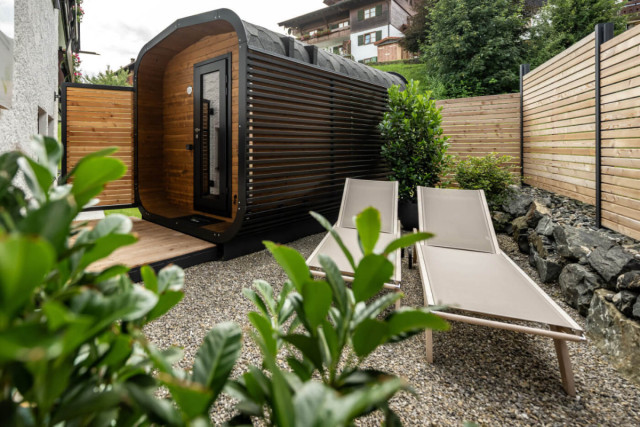Sauna im Garten der Fewo in Obermaiselstein im Allgäu