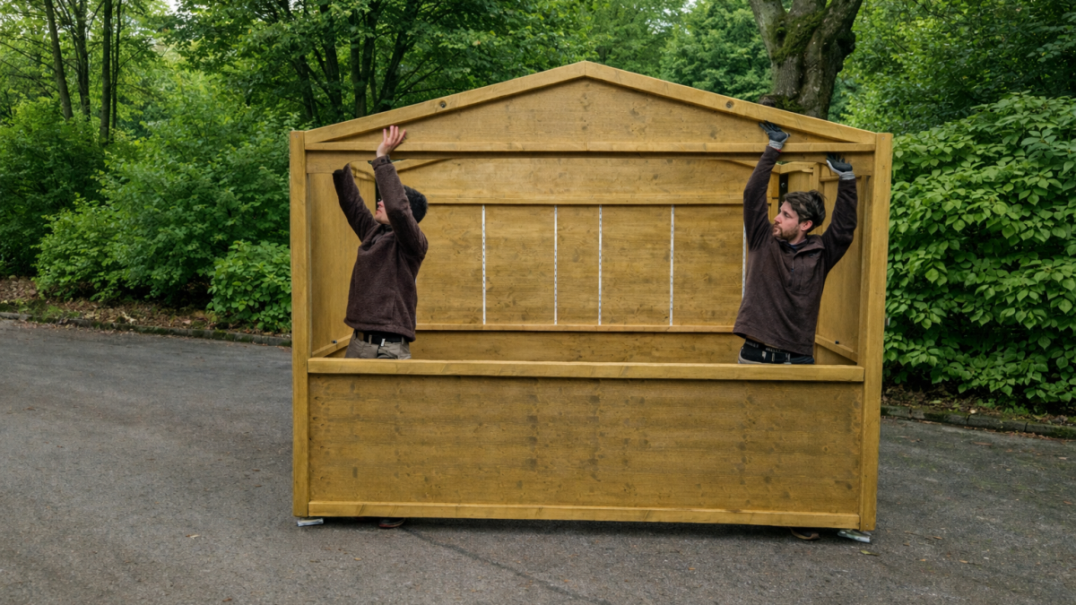 Frontgiebelplatte einklicken 