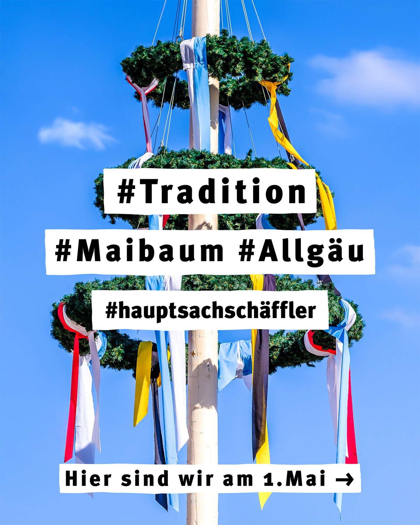 ? Der 1. Mai steht vor der Tür! ??⁠
⁠
Im Allgäu heißt das wie immer: Maibaum aufstellen, zusammenkommen und feiern.⁠
Und wir freuen uns riesig, auch dieses Jahr wieder auf vielen Maifesten mit unserem Bier vertreten zu sein.⁠
⁠
Die Vorfreude steigt, 