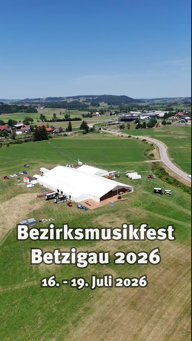 16. - 19. Juli 2026 Bezirksmusikfest Betzigau - heute geht´s los ??⁠
⁠
Der Aufbau ist geschafft, die Vorbereitungen sind erledigt — jetzt kann das Bezirksmusikfest in Betzigau starten.⁠
⁠
Von heute bis Sonntag heißt es: Blasmusik, Festzeltstimmung, k