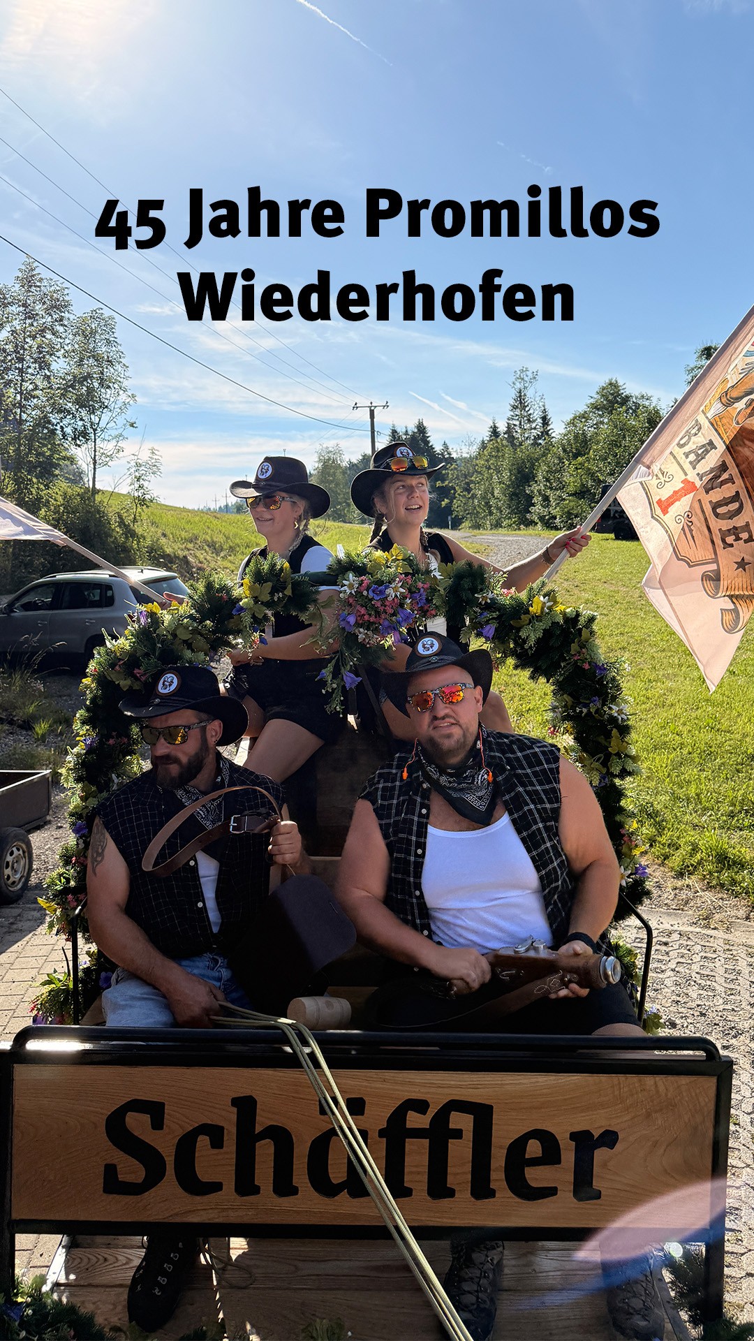 45 Jahre Promillos Wiederhofen ⁠
⁠
Ein Wahnsinnsfest haben die Promillos Wiederhofen zu ihrem 45 jährigen Bestehen auf die Beine gestellt.⁠
So hat es Tradition dass es alle 5 Jahre ein Mottofest mit Spielen gibt zu welchen man sich als heimisches Tea
