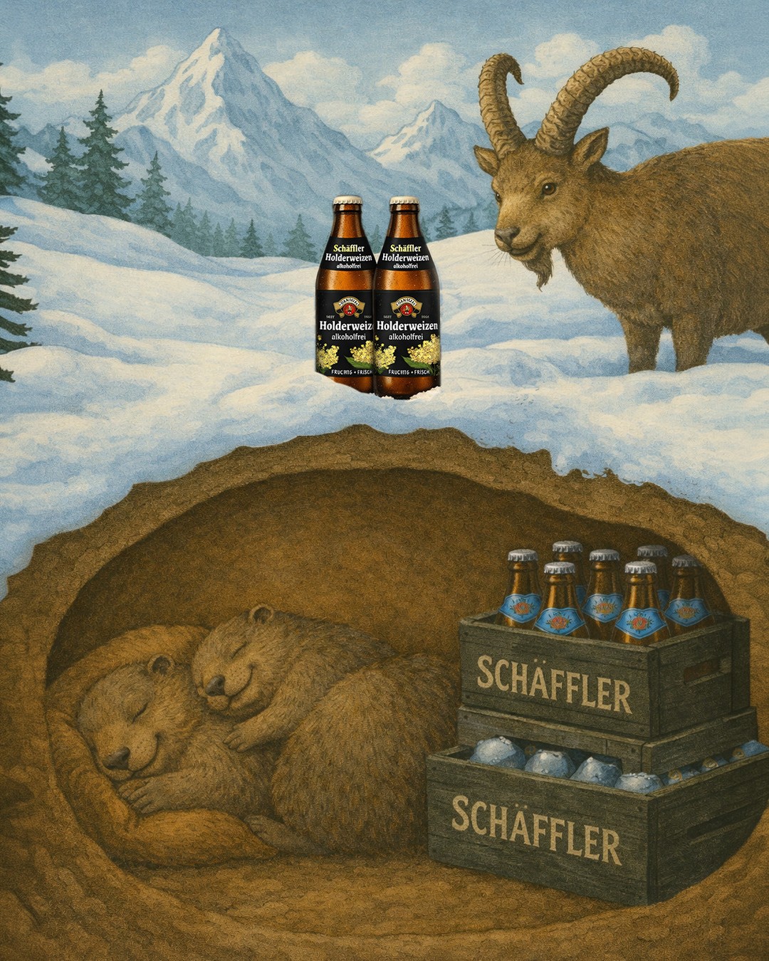Der Winterschlaf ist vorbei! ?❄️⁠
Die Murmeltiere wagen sich langsam wieder aus dem Bau –⁠
und direkt vor der Tür wartet schon der erste Schäffler Holderweizen alkoholfrei.⁠
⁠
Fruchtig. Frisch. Einfach perfekt zum Aufwachen. ?⁠
⁠
Der Frühling steht v