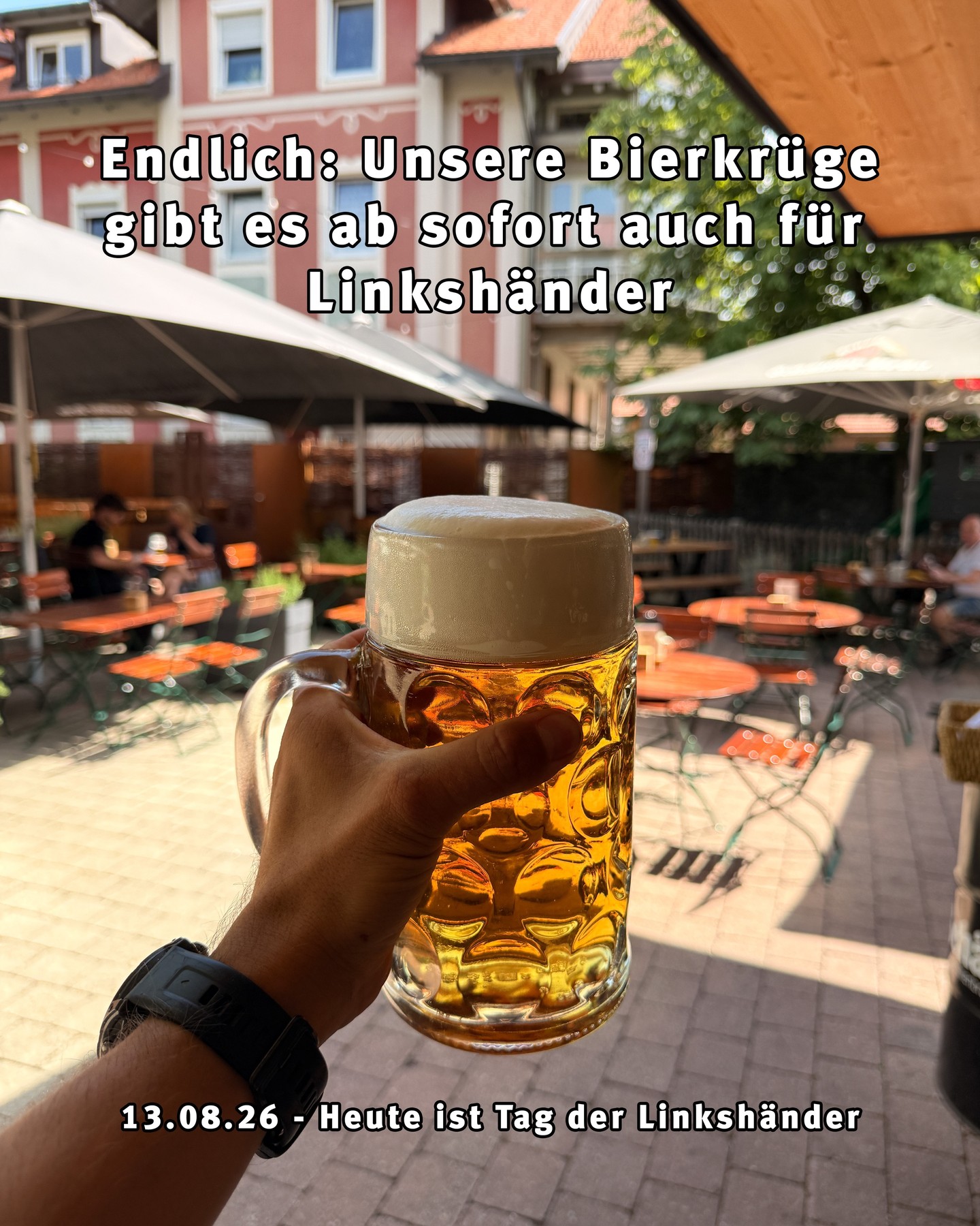 Endlich: Unsere Bierkrüge gibt es ab sofort auch für Linkshänder.⁠
Bisher gab es unsere Bierkrüge nur für Rechtshänder.⁠
⁠
13.08.26: Tag der Linkshänder ?⁠
⁠
#spaßmusssein #wirliebenbier #hauptsachschäffler #allgäu #missen