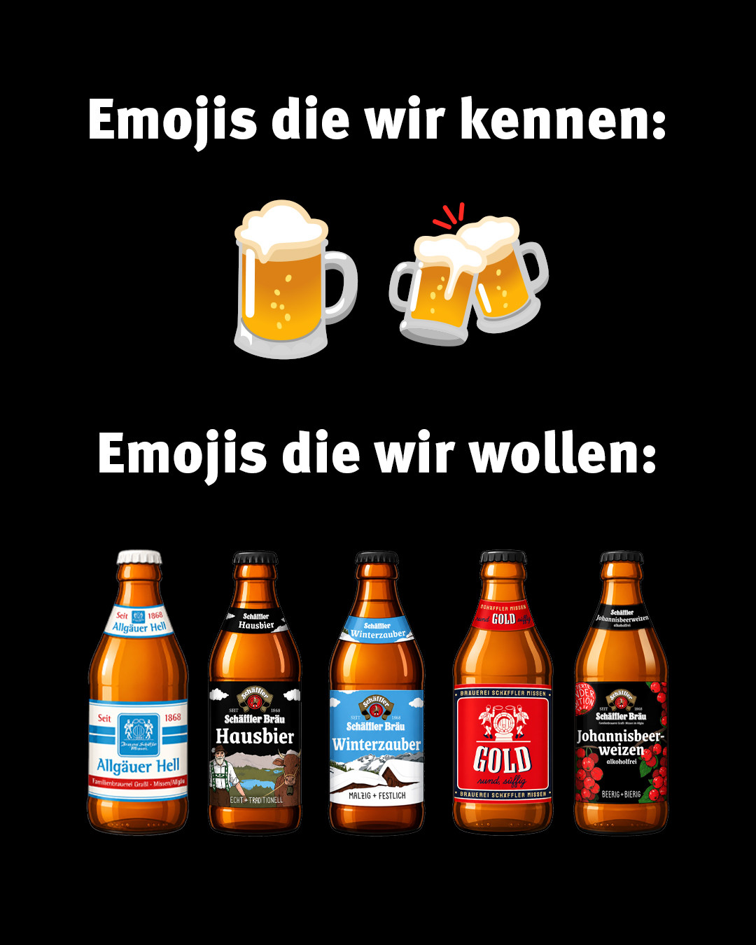 Warum gibt´s diese Emojis eigentlich noch nicht?⁠
⁠
#spaßmusssein #hauptsachschäffler #wirliebenbier #schäfflercrew
