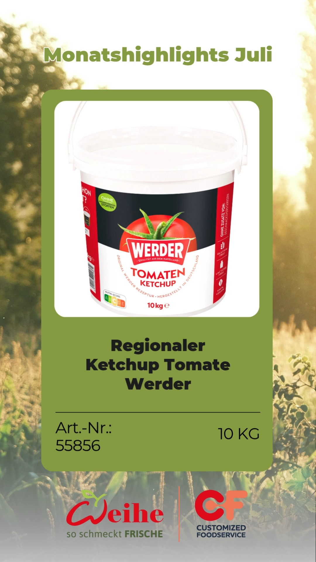 Bei uns im Juli in Aktion – frisch, unkompliziert und kalkulationsfreundlich für deine Küche:
? Apfel Joya & Pink Lady
? MS Bari Salatmix
? Fruchtjoghurt Erdbeer-Rhabarber
? Rama Cremefine Schlagcreme
? Werder Ketchup

Günstiger einkaufen, stressfrei