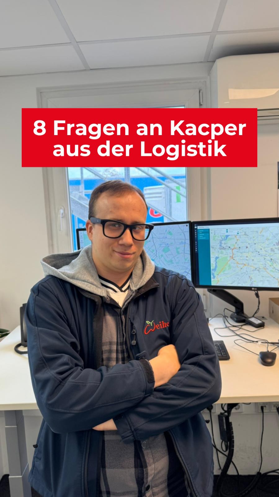 57 Sekunden mit Kacper aus der Logistik ?
Acht Fragen und null Zeit zum Nachdenken. Ihr lernt die Leute kennen, die hinter unserer Firma stecken. Heute: Kacper, einer unserer Disponenten 

#behindthescenes #logistik #lkw #disposition #weiheberlin